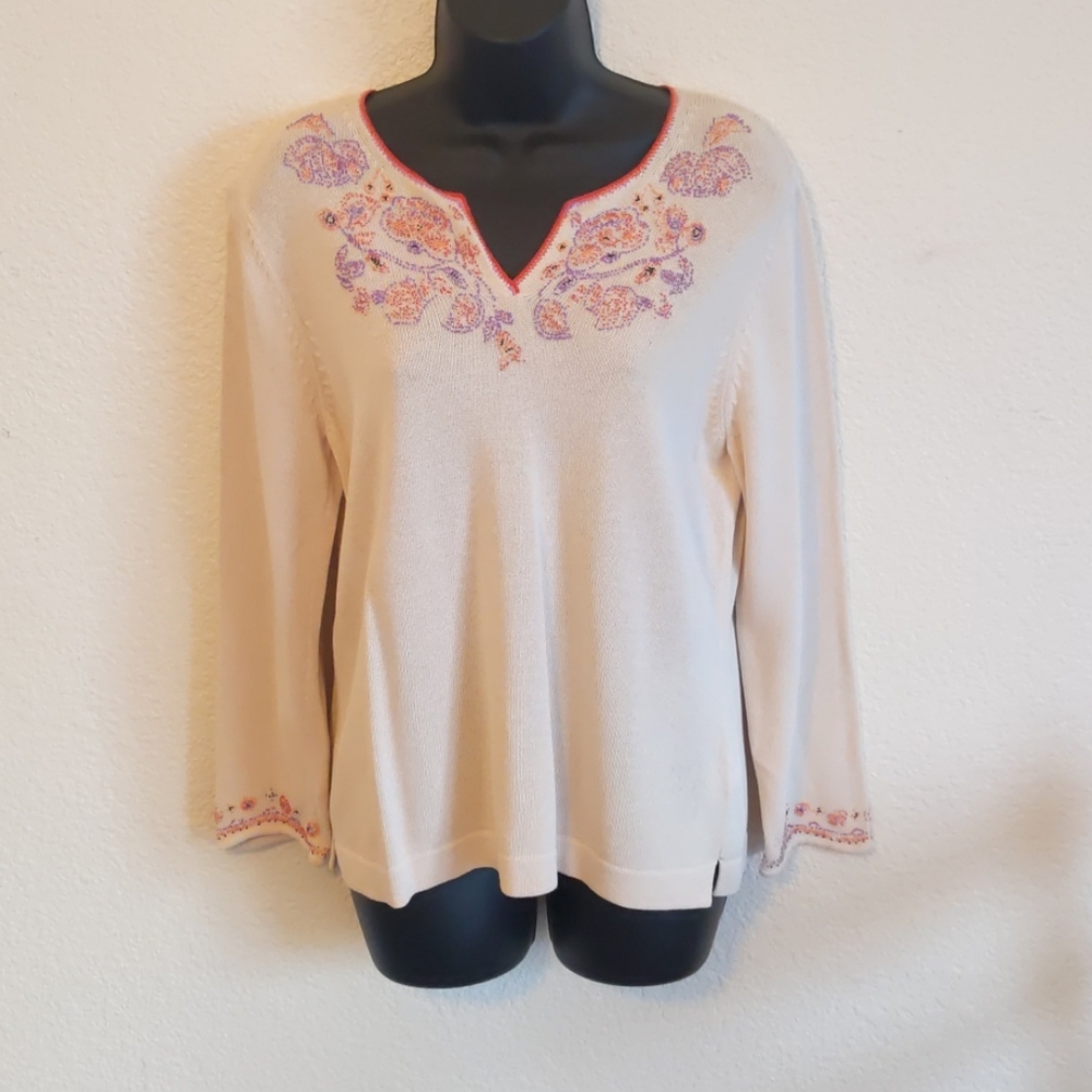 Sigrid Olsen sport cashmere sweater